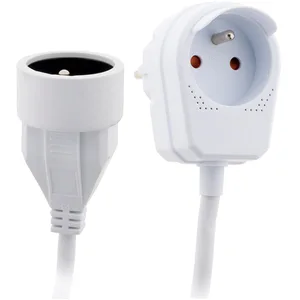 HBF - Prolongateur HO5VV-F 3m avec prise gigogne Blanc - Zenitech pas cher