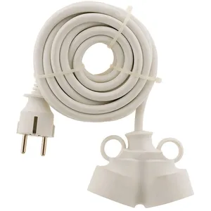 Comparateur de prix : ZENITECH Prolongateur Bi tête 3G1.5 mm blanc 5m - 1 prise Mâle + 2 pri...
