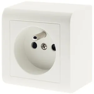 Comparateur de prix : Zenitech Prise avec terre saillie, complet Besto, blanc