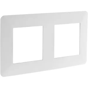 Comparateur de prix : Double plaque de finition horizontale blanche - Artezo