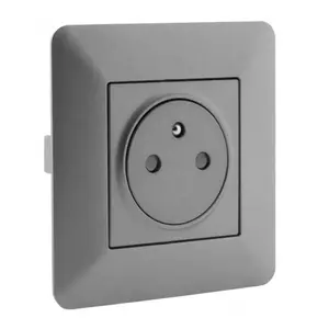Comparateur de prix : Prise de courant affleurante 2P+T 16A simple Titanium - Artezo