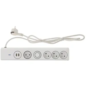 Comparateur de prix : Bloc multiprise parafoudre 4 prises 16A + 2 USB - Thomson