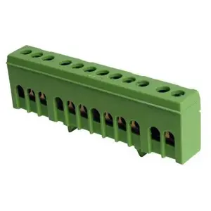 ZENITECH Bornier de terre 12 connexions vert