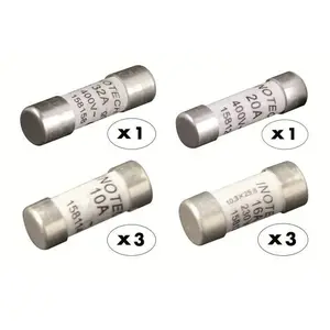 Comparateur de prix : ZENITECH 8 fusibles céramique 3x10A 3x16A 1x20A 1X32A avec voyant