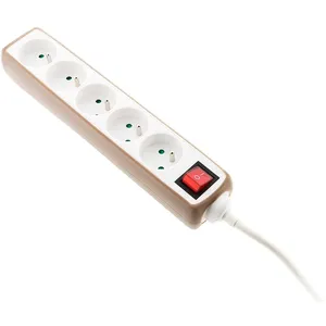 Comparateur de prix : ZENITECH - Multiprise 5 prises 16A 2P+T avec interrupteur et housse taupe