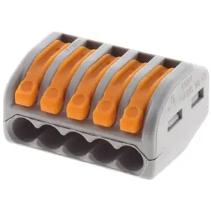 Borne rapide automatique à cliquet S222 - 5 entrées - WagoVendu parcdiscount