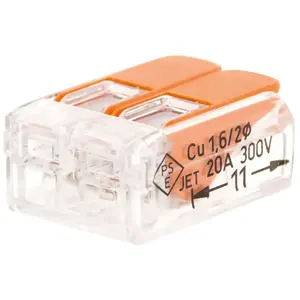 Borne de connexion - WAGO - S221 - 10 pièces - 450V - 32A - Compacte 40% moins encombranteVendu parcdiscount