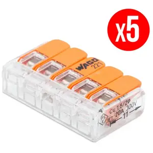 Comparateur de prix : Wago - Bornes S221 5 entrées x 5