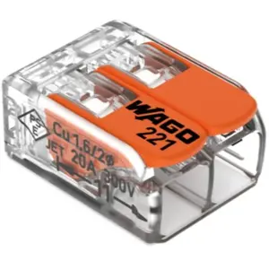 Comparateur de prix : Sachet de 5 bornes 2 entrées série 221 - Wago