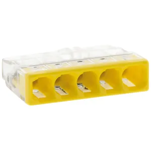 Borne à insertion directe - Wago - Série 2273 - 5 entrées - 0,5 à 2,5 mm² - 450 V pas cher