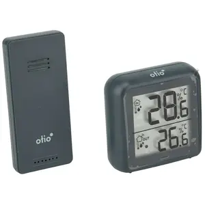 Comparateur de prix : Otio Thermomètre ? hygromètre avec capteur sans fil gris anthracite - Otio