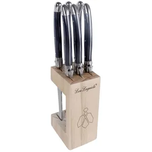 Comparateur de prix : Amefa Lou Laguiole Ensemble de bloc à couteaux à steak 7 pcs Anthracite TU