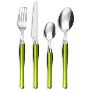 Comparateur de prix : Amefa Purity - Panier Fil 24 Pièces Vert Couverts Laguiole