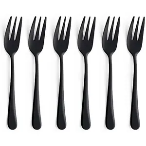Amefa - 6 fourchettes à gâteaux texas noir mat T.U pas cher