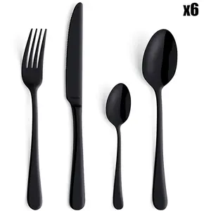 Amefa - Ménagère texas noir mat - 24 pièces T.U pas cher