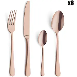 Amefa - Ménagère texas cuivre mat - 24 pièces T.U pas cher