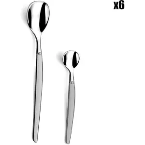 Jet Satin - 6 cuillères expresso & 6 cuillères long drink Lou Laguiole TU pas cher