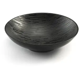 Médard De Noblat - Magma noir - Coffret 6 assiettes salade et pâtes pas cher