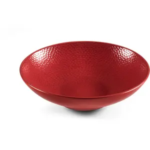 Comparateur de prix : Médard De Noblat - Stone Rouge - Coffret 6 assiettes salade et pâtes