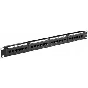 Comparateur de prix : Panneau de brassage - CAT6 UTP - 24 ports - Certification CAT6 - Noir