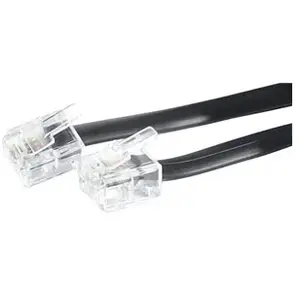 Comparateur de prix : Dexlan Câble de téléphone - RJ11 - 30m - Noir - Connecteurs RJ-11 mâles