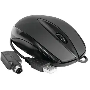 Comparateur de prix : Souris optique noire USB et PS/2 - Dacomex - Filaire - Optique
