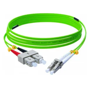 Jarretière duplex 2.0 mm OM5 SC-UPC/LC-UPC vert - 5 m
