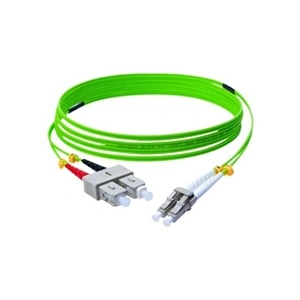 Jarretière duplex 2.0 mm OM5 SC-UPC/LC-UPC vert - 10 m
