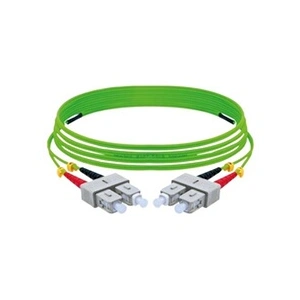 Comparateur de prix : Jarretière duplex 2.0 mm OM5 SC-UPC/SC-UPC vert - 5 m