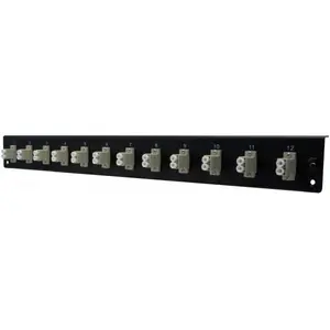 DEXLAN 19" 1U Fiber Optic Front panel preassembled 12x LC UPC MM Duplex pas cher