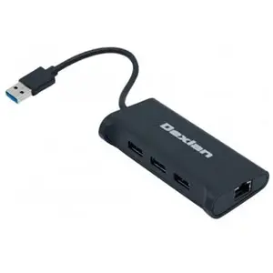 Dexlan - adapt usb 3.0 vers gigabit + hub 3 ports usb 3.0 (310723) pas cher