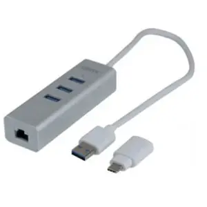 Adapt. USB 3.0 metal Gigabit + HUB + Convert. USB Type C pas cher