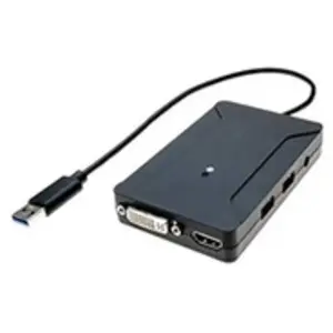 Non communiqué Carte graphique USB 3.0 HDMI + DVI double écran + Hub 2 ports USB 3.0 pas cher