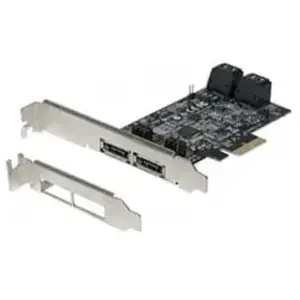 Carte pcie sata iii 6gbps 4 ports internes + 2 esata ext dexlan pas cher