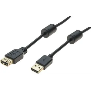 Comparateur de prix : MCAD Générique Rallonge USB 2.0 type A /A avec ferrites noire - 3,0 m