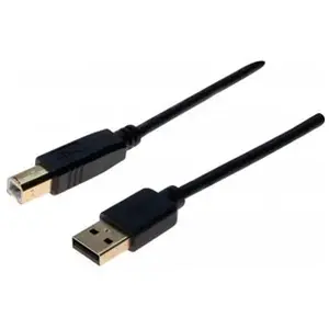 Hypertec Cordon USB 2.0 type A / B avec ferrites noir - 2,0 m pas cher