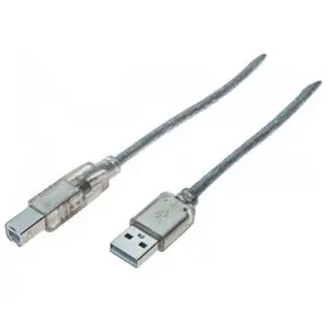 EXC Cordon usb 2.0 type a / b transparent - 1,8 m (532424) - Exertis Connect