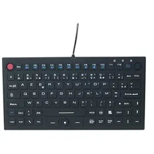 Clavier /souris Compact En Silicone Rigide àtanche Usb Noir pas cher