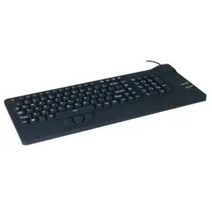 Clavier Avec Trackpad En Silicone Rigide Ãtanche Usb Noir