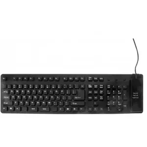 CUC Clavier - Silicone - Noir - Étanche - USB/PS2 - Résistant à l'alcool pas cher