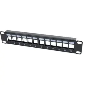 Inconnu GENERIQUE Panneau de brassage 10 1U 12 ports UTP keystone pas cher