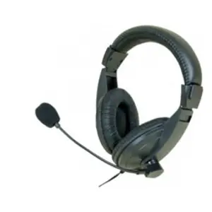 Casque-micro stéréro jack 3.5 mm noir pas cher