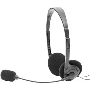 DACOMEX Casque-Micro Stéréo Ajustable USB noir
