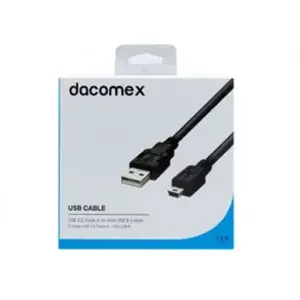 DACOMEX Cordon USB 2.0 Type-A - mini USB B noir - 1,5 m pas cher