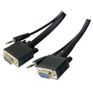 Comparateur de prix : EXC 137222 Câble VGA mâle vers mâle 3,5 mm Noir