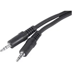 Generique Cordon Jack 3.5mm Noir m/m - 0,1m pas cher