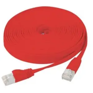 Fröhlich + walter Cordon RJ45 plat categorie 6 U/FTP snagless rouge - 3 m pas cher