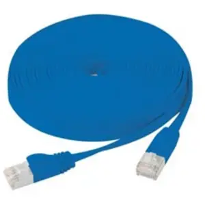 Comparateur de prix : Fröhlich + walter Cordon RJ45 plat categorie 6 U/FTP snagless bleu - 10 m