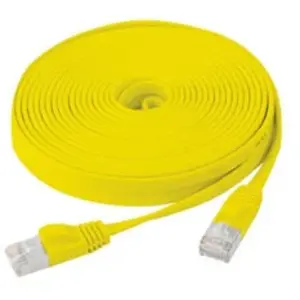 Manutan Cordon RJ45 plat categorie 6 U/FTP snagless jaune - 3 m pas cher