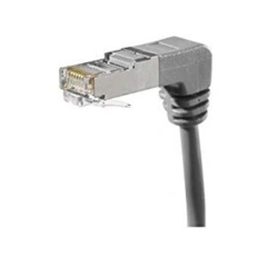 CUC Cordon RJ45 catégorie 6A S/FTP coudé bas gris - 1 m pas cher